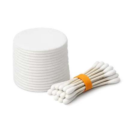 Cotton pads and cotton buds