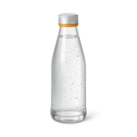 A bottle of sparkling water