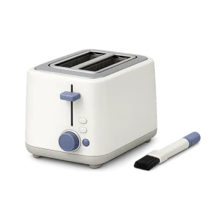 A toaster and a brush