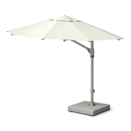 A large parasol on its base