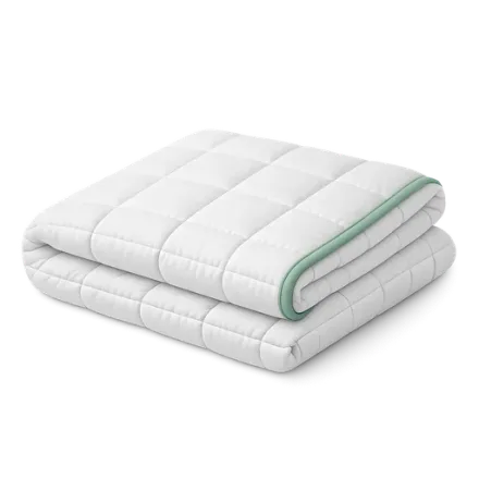 A folded mattress protector