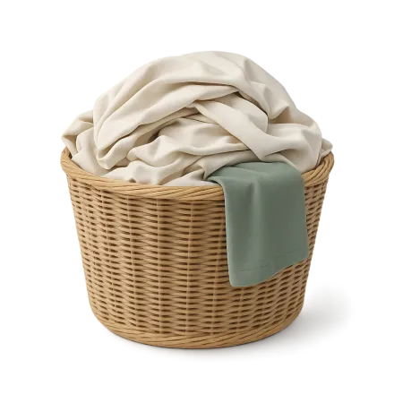 A basket of used linen