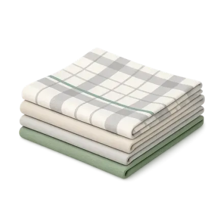 Folded tea towels